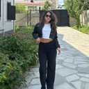 G4Free Wide Leg Dress Pants for Tall Women Flare Yoga Pants with Pockets Comfy Stretchy Lounge Casual Long Pants(Black,XXL,33")