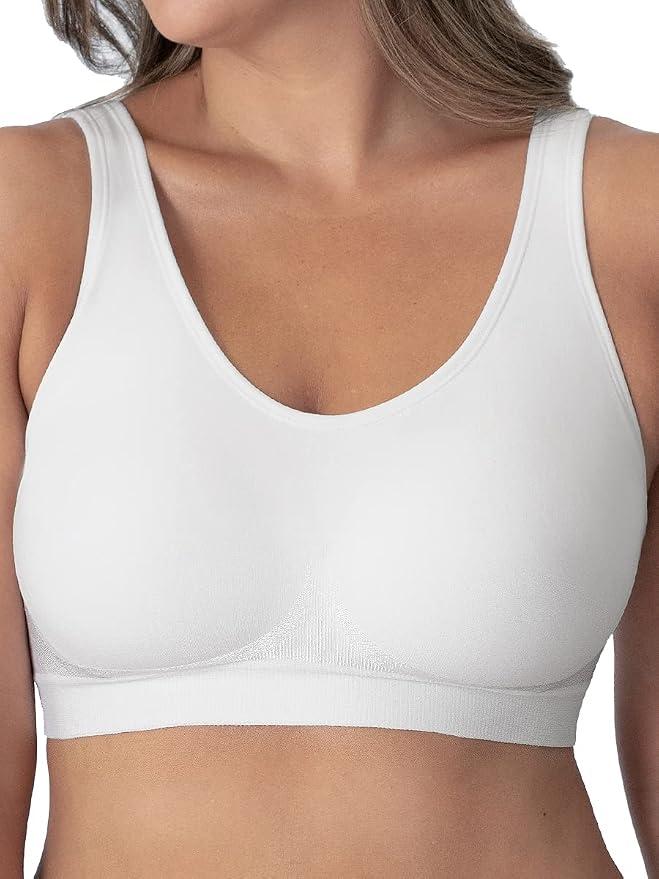 SHAPERMINT Wireless Bras for Women No Underwire Small to Plus Size Bralettes with Support and Natural Lift (White, XXXL)