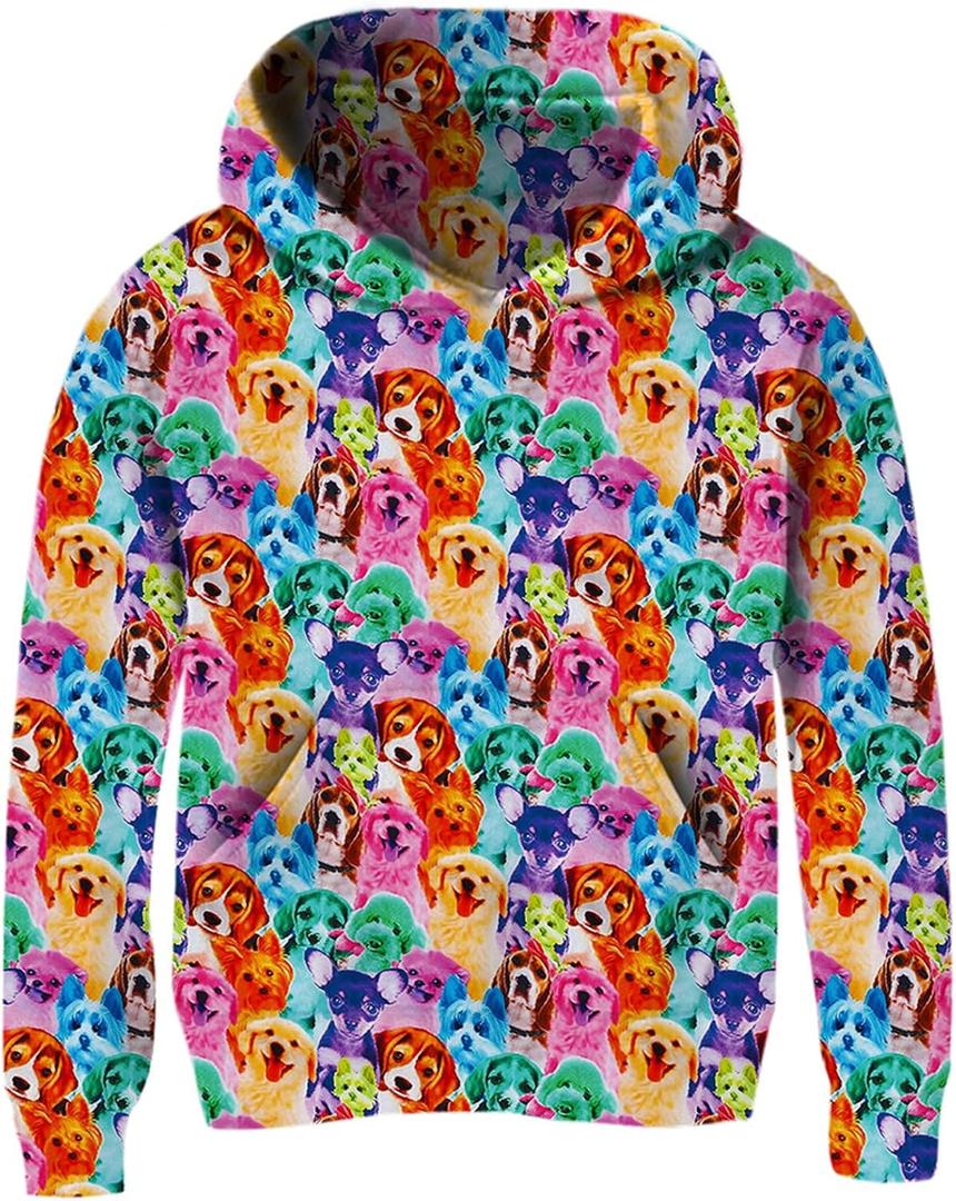 Ahegao Orange Cats Hoodies for Girls Novelty Sweatshirts Sweater Size 6 7 9 Kids Soft Hoodys Big Girl Graphics Pullover Tops