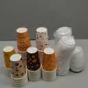 Sliner 120 Pcs Fall Thanksgiving Disposable Coffee Cups with Lids 12 oz Autumn Hot Cold Drinks Paper Cups Pumpkin Maple Leaf Beverage Drinking for Thanksgiving Harvest Party Supplies