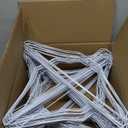 Wire Metal Clothes Hangers 200 Pack Bulk for Standard Size Shirts, Pants, Skirts, Space Saving, Non Slip,18 Inch 14.5 Gauge Ultra Thin Standard Dry Cleaner Coated Steel (200, White)