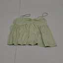 OMKAGI Cute Peplum Camisole Tops for Women Built in Bra Sleeveless Going Out Tank Top (Medium, 22-light Green)