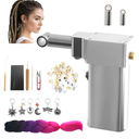 Automatic Dreadlock Machine, Instant Lock Machine for Dreadlocks, Loc Machine for Dreadlocks, Dreadlock Tools for Locs, Fast Loc Machine with 3 Replacement Holes(0.2/0.3/0.4in)