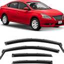 Voron Glass in-Channel Extra Durable Rain Guards for Nissan Sentra 2013-2019, Window Deflectors, Vent Window Visors, 4 Pieces - 220234