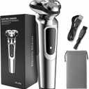 Electric Razor for Men, 2025 Upgraded Electric Shavers for Men, USB-C Rechargeable, Wet & Dry Shaver with Pop-up Trimmer and Travel Case (Black)