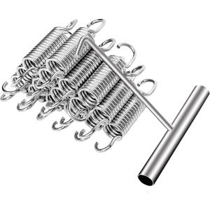 3.5 Inch Heavy Duty Trampoline Springs, 16pcs with T Hooks