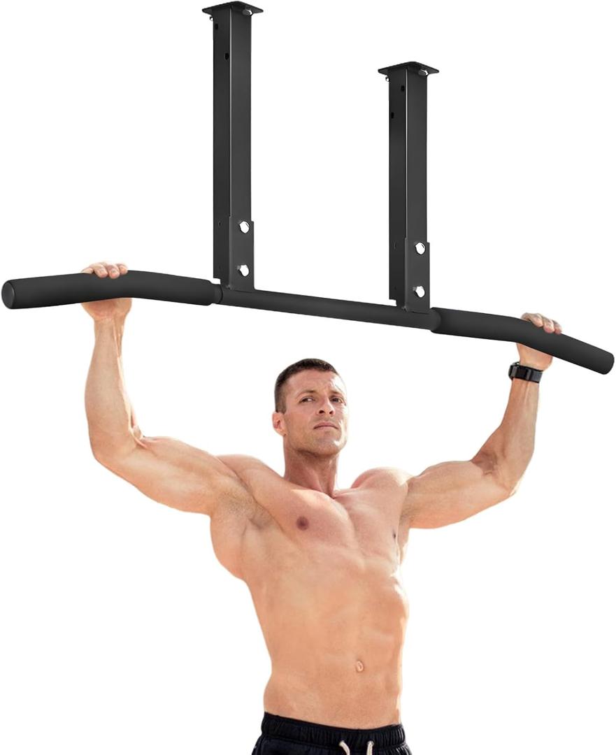 ATENTO Pull Up Bar, Chin Up Bars Ceiling Mount by Ultimate Body Press, Workout for Home Gym, Beam, Crossfit - Heavy-Duty, Foam Grip, Easy installation