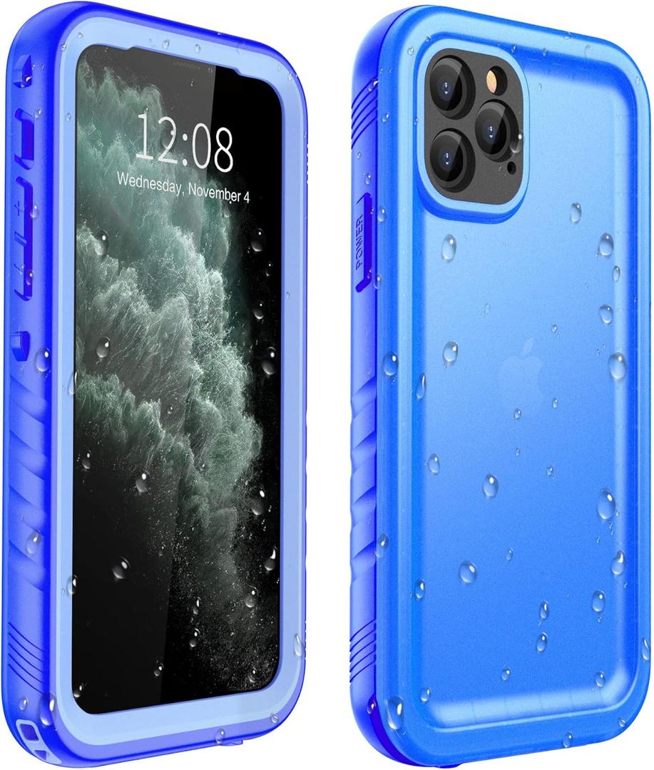 SPORTLINK for iPhone 17 Pro Max Waterproof Case  Shockproof Dustproof Case with Builtin Screen Protector, Full Body Heavy Duty Sealed Protective Cover for iPhone 17 Pro Max 6.9" Blue/Frosted Clear