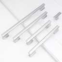 10 Pack 3 Inch Brushed Satin Nickel Kitchen Cabinet Handles Cabinet Pulls Sliver Drawer Pulls Kitchen Cabinet Hardware Handles Dresser Handles (3'' Hole Center(76mm))