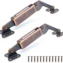 BokWin Spring Lid Hinge Left Right Down Support for Sofa, Box, Cabinet - Red Bronze Iron With Mounting Screws