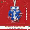 Cheerleader Gifts - Cheerleader Gifts for Girls, Senior Night Cheerleaders - Cheerleading Christmas Ornament for Girls Teens, Captain Team, Women - Blue White Christmas Ornament 2025