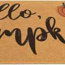 IZUS Hello-Pumpkin Welcome-Doormats - Non-Slip Coir Entrance-Mat Fall-Harvest-Festival Front-Door-Mat Porch-Rugs Home-Decor 17x29inches