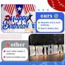 Baseball Birthday Light Up Sign, 15 LED Happy Birthday Wood Decor, Sturdy Density Board with Built-in Battery Box, Sports Themed Party Supplies for Tabletop, Bedroom, Baseball Fan Birthday Decorations