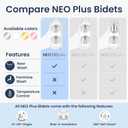 LUXE Bidet NEO 120 Plus - Single Nozzle, Non-Electric Bidet Attachment for Toilet Seat, Patented Slide-In Install, 360 Self-Clean, EZ-Lift to Clean, Rear Wash (Chrome)
