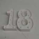 18th Birthday Decoration LED Light up Numbers, Birthday Number Sign Light for Birthday Party Decoration Night Lit Anniversary Background Home Decoration Party (Number 18, White)
