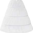 obmwang Girls Petticoat Crinoline 3 Hoop Skirt Petticoats for Girls Underskirt Ball Gown