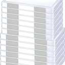 LonlyEagle 12 Pcs Clear A4 File Portable Project Case, Plastic Storage Box for 8.5" x 11" Letter Paper, Scrapbook Paper Storage Boxes Documents Magazines Holder