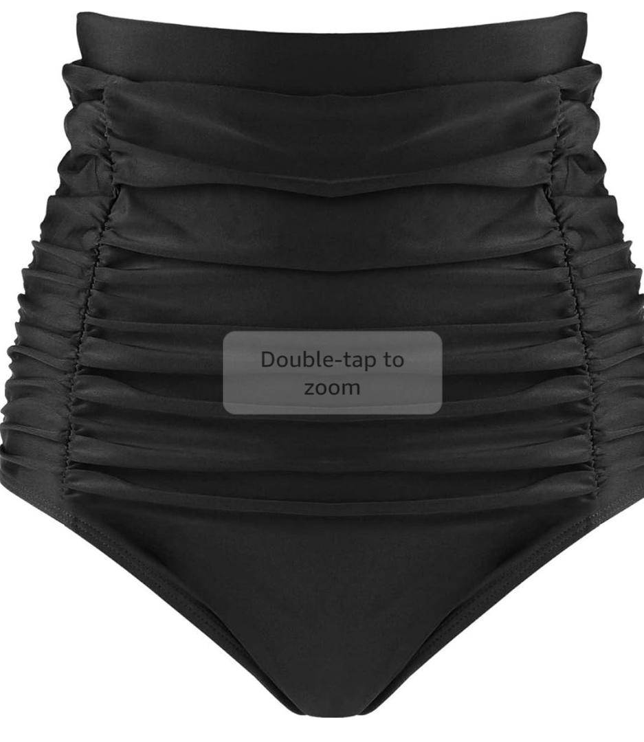 RELLECIGA Women's High Waisted Bikini Bottom Tummy Control Ruched Full Coverage Swim Bottom
.size S