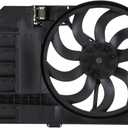 TYC 621080 Mini Cooper Replacement Radiator/Condenser Cooling Fan Assembly, Black