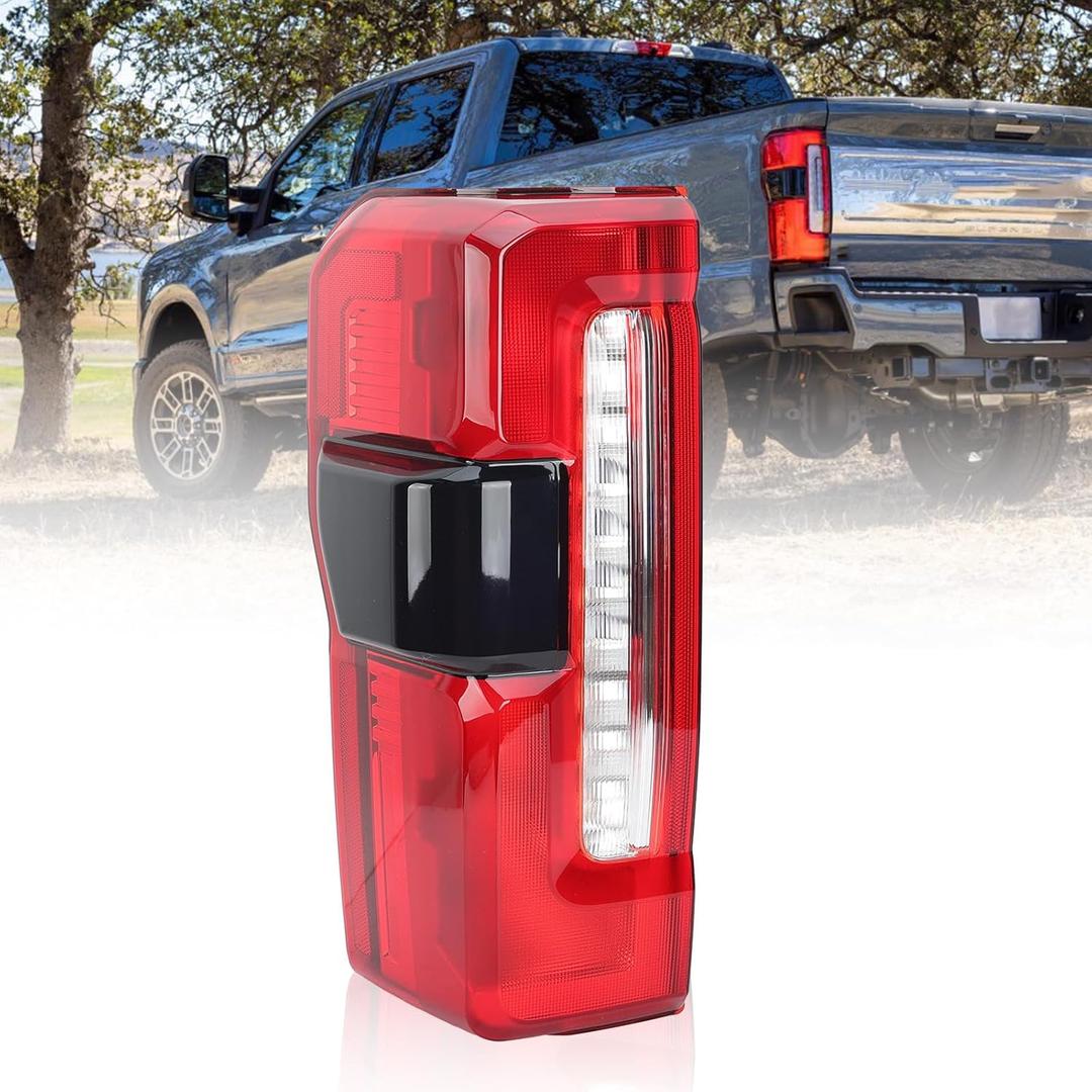 Tail Light Assembly W/Blind Spot (W/O Blind Module) For Ford F250 F350 Super Duty 2023 2024 Halogen Rear Lamp (Left Driver Side)