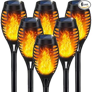 IkeeRuic Solar Lights Outdoor, Solar Torch Light with Flickering Flame for Garden Decor, Solar Garden Lights, Waterproof Outdoor Lighting, Flame Torches for Outside Patio Pathway Yard Decorations