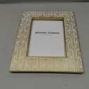 Kimdio 4x6 Picture Frame Resin Table Gold Photo Frames Rustic Frame with High Definition Glass for Wall or Tabletop Display