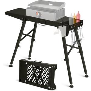 boldworks Griddle Stand for Blackstone Griddle Table Fits Blackstone Table Top Grill 17 Inch and 22 inch Portable with Folding and Height Adjustable Legs