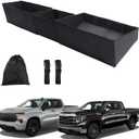 Marretoo Truck Under Seat Storage Organizer Foldable Replacement for 2019-2025 Chevy Silverado 1500/GMC Sierra 1500/2500HD/3500HD, Double & Crew Cab Underseat Tool Box for Silverado/Sierra Accessories