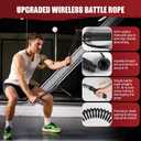 Weighted Ropeless Battle Ropes, Heavy Duty Portable Cordless Battle Ropes for Home Gym with Poster, Workout Exercise Rope for Strength Building, HIIT and Low-Impact Aerobic Training for Men & Women