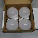 G25 LED Light Bulbs, Round Vanity Light Bulbs for Bathroom, 40W Equivalent, Soft White 2700K, E26 Base, 600LM, Non-Dimmable, 4-Pack