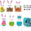 3 x RattanView 6 Pcs Easter Hunt Age Group Yard Sign Set Bunny Family Yard Signs with Metal Stakes Vinyl Number Stickers for Yards Lawn Garden Decor Party Supplies Spring Props Happy Easter Sign