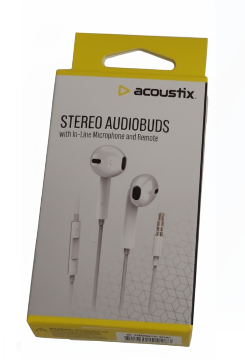 Acoustix™ Stereo Earbuds with Microphone & Remote