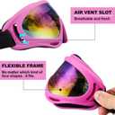 Ski Goggles, Motorcycle Goggles, 3 Pack Snowboard Snow Goggles for Men Women Adult Youth