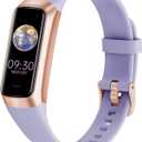 Fitness Tracker with Step Counter/Calories/Stopwatch, Activity Tracker, Health Tracker with Heart Rate Monitor, Sleep Tracker,1.10''AMOLED Touch Color Screen, Pedometer Watch for Women Men (Purple)
