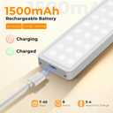 Under Cabinet Rechargeable Dimmable Lighting: 3 Color Temperature Motion Sensor Lights Indoor - Battery Operated Lights - Activated Closet Magnetic Wireless Led Light for Kitchen Home Bathroom Counter