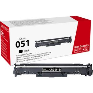 1-Pack 051 Drum Unit (No Toner Cartridge) : Cartridge 051 Black (2170C001) Replacement for 051 ImageCLASS LBP161dw MF263dw MF264dw MF266dw Printer