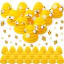 Amyhill 25 Pcs Bee Baby Shower Party Favors Bulk Yellow Bee Candles Favors Gender Reveal Party Decorations Honeycomb Thank You Gift for Guest Baby Shower Game Prizes