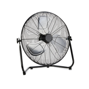 Amazon Basics 20" High Velocity Industrial Fan, Floor Fan, with 3 Speeds, Tilt Head, ETL-Listed Safety Compliance, Metal Housing/Blades, Ideal for Industrial/Commercial Space/Garage/Gym, 125W, Black