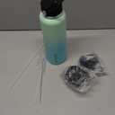 BJPKPK Insulated Water Bottles with Straw Lid, 40oz Stainless Steel Water Bottles with 3 Lids, BPA Free Leakproof Thermo, Tumblers, Cups for Sports, Gym- Mint