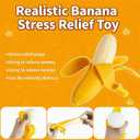 Bananas Fruit Squeeze Toys, Banana Squishies for Stress Relief Stress, Stretchy Fidget Toys for Fun Easter Basket Stuffer Gift Birthday Party