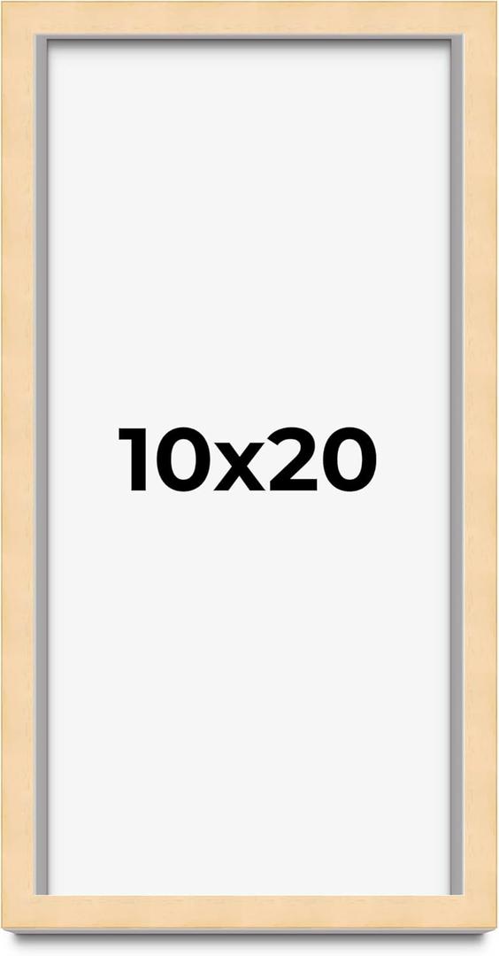 10x20 Shadow Box Frame Brown | 0.875 Inches Deep Real Wood Contemporary Shadowbox Display Frame | UV Resistant Acrylic Front, Acid Free Backing, and Hanging Hardware | Lindley Picture Frame Style