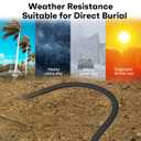 Flat Cat6 Outdoor Ethernet Cable 75 FT, Double Jacket (PVC+LLDPE) for Outdoor & Indoor, OFC Oxygen-Free Copper, Waterproof, Direct Burial, UV Resistance, PoE, Network, Internet, Ultra Slim Cable