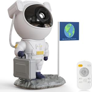 Astronaut Galaxy Projector Planetarium Star Projector, 12-in-1 Space Galaxy Light with Bluetooth 5.0 Speaker, White Noise, Timer & Remote Control, Night Sky Lamp for Bedroom, Home Theater, Party Dcor