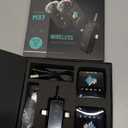 MENERESAS Wireless Lavalier Microphone for iPhone: Mini Microphone Noise Reduction  328ft Transmission & 20H Battery Life for Video Recording, 3in1 Universal Camera & Android  Liquid Black, Clip