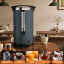 Commercial 100-Cup Stainless Steel Coffee Urn, 12L / 3.2 Gal Electric Coffee Maker with Double-Wall Insulation, Hot Beverage Dispenser for Events, Catering & Buffets