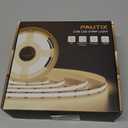 PAUTIX COB LED Strip Lights with RF Remote,32.8ft UL Listed Dotless LED Lights Warm White 2700K,Super Bright Dimmable 24V Adhesive LED Tape Light,Kitchen Cabinets Shelf Mirror Office Bedroom Lighting