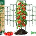 Legigo 6 Pack 65 Inch Tomato Cage for Garden, Heavy-Duty Tomato Trellis Plant Support Stakes, Adjustable Garden Trellis Plant Cage for Climbing Plants Peppers Outdoor Raised Garden Bed and Vegetables