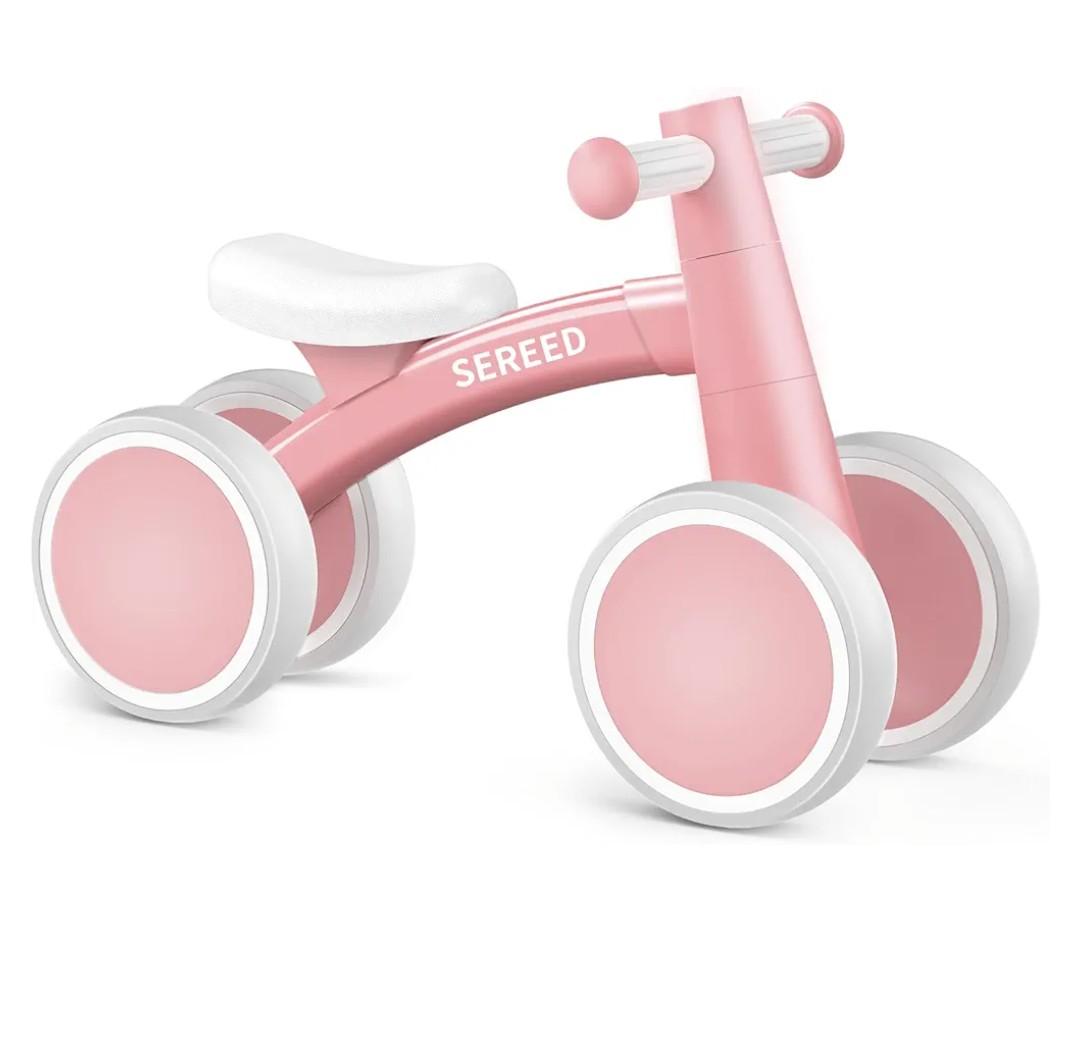 SEREED Baby Balance Bike for 1 Year Old Boys Girls 12-24 Month Toddler Balance Bike, 4 Wheels Toddler First Bike, First Birthday Gifts