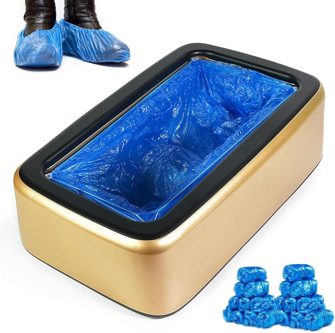 Shoe Covers Dispenser Containing 200pcs Shoe Covers Disposable Non Slip High Quality Automatic Shoe Cover Machine with Disposable Shoe Covers for Indoors for Most Occasion and Shoes Size