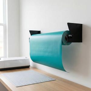 Wall Mount Roll Rack Holder - Adjustable 2 to 5ft, Heavy Duty